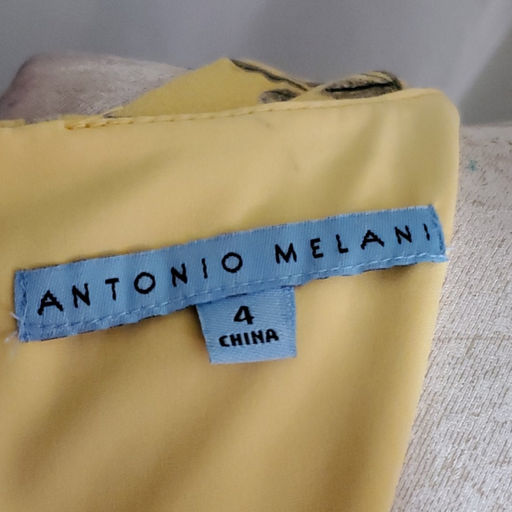 ANTONIO MELANI Yellow Floral Midi Dress - Picture 9 of 12